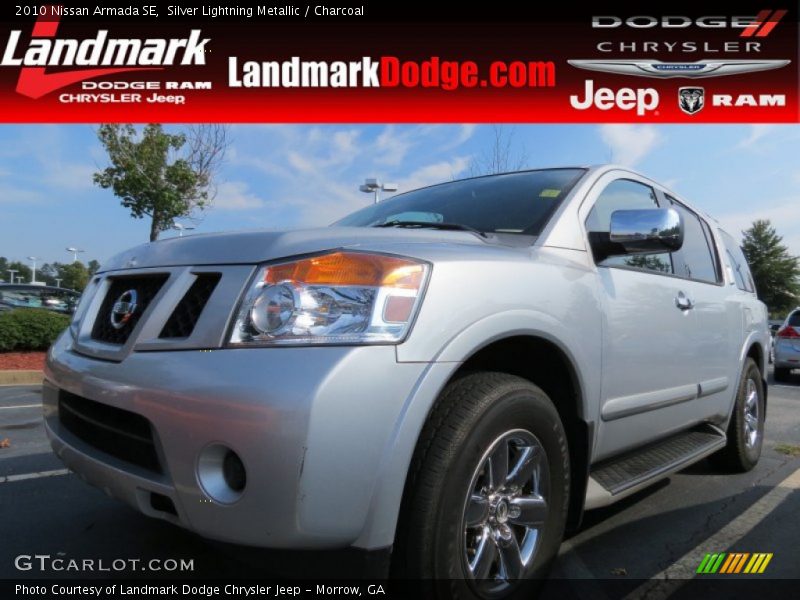 Silver Lightning Metallic / Charcoal 2010 Nissan Armada SE