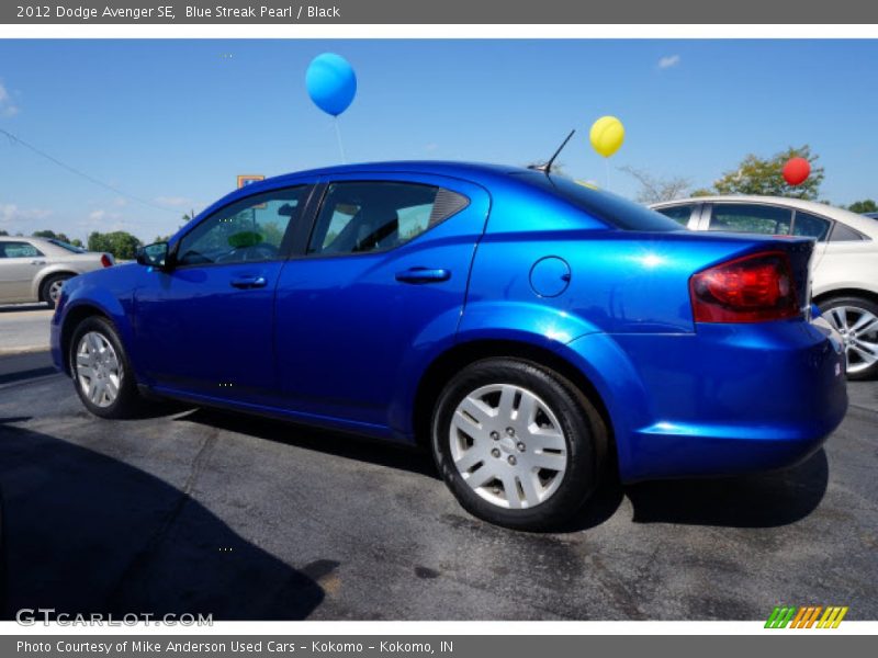 Blue Streak Pearl / Black 2012 Dodge Avenger SE