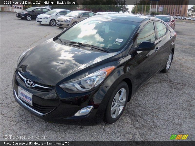 Midnight Black / Beige 2013 Hyundai Elantra GLS