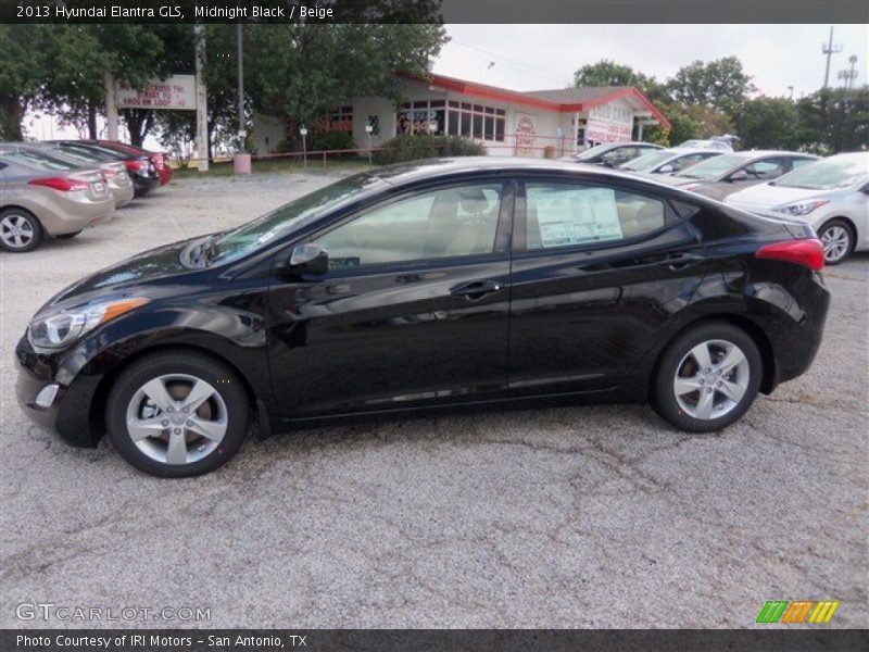 Midnight Black / Beige 2013 Hyundai Elantra GLS