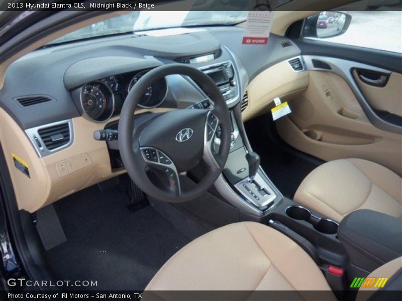 Midnight Black / Beige 2013 Hyundai Elantra GLS