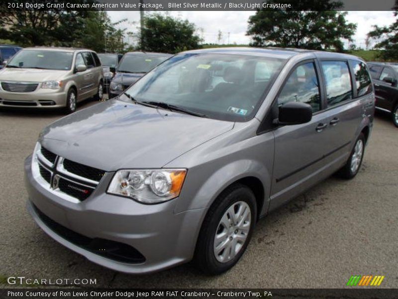 Billet Silver Metallic / Black/Light Graystone 2014 Dodge Grand Caravan American Value Package
