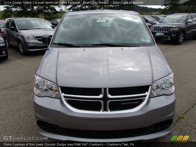 Billet Silver Metallic / Black/Light Graystone 2014 Dodge Grand Caravan American Value Package