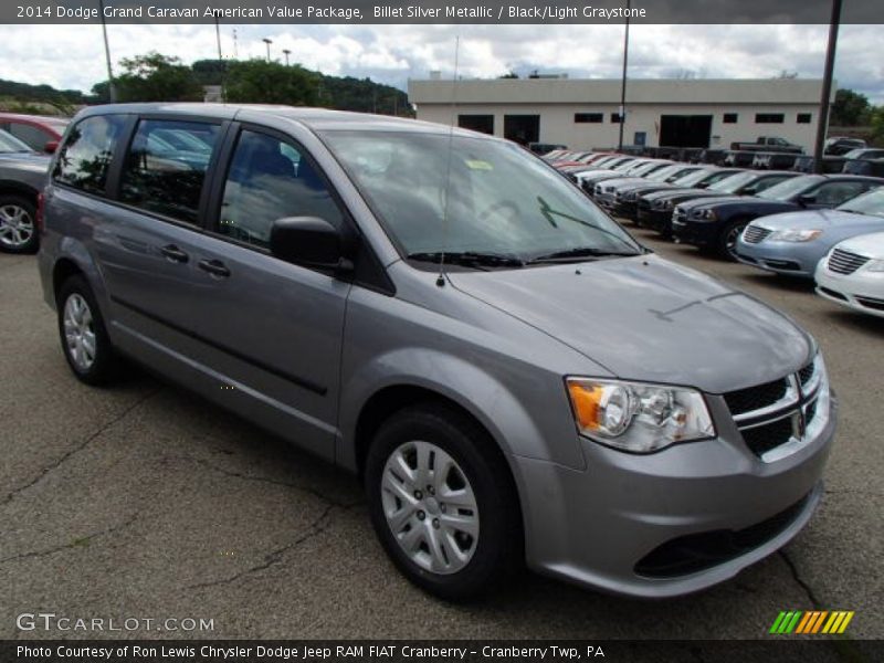 Billet Silver Metallic / Black/Light Graystone 2014 Dodge Grand Caravan American Value Package