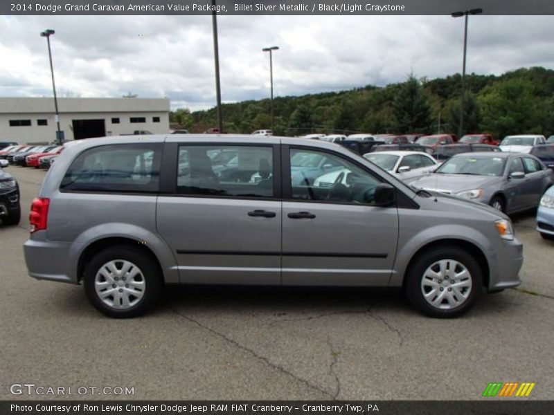 Billet Silver Metallic / Black/Light Graystone 2014 Dodge Grand Caravan American Value Package