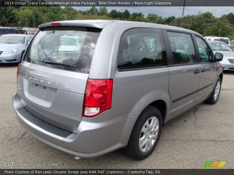 Billet Silver Metallic / Black/Light Graystone 2014 Dodge Grand Caravan American Value Package