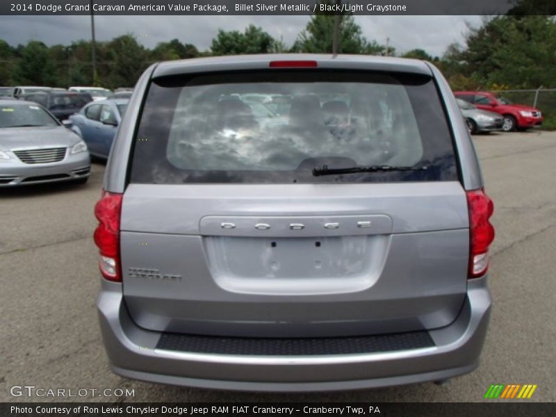 Billet Silver Metallic / Black/Light Graystone 2014 Dodge Grand Caravan American Value Package