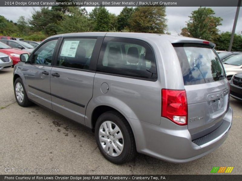 Billet Silver Metallic / Black/Light Graystone 2014 Dodge Grand Caravan American Value Package