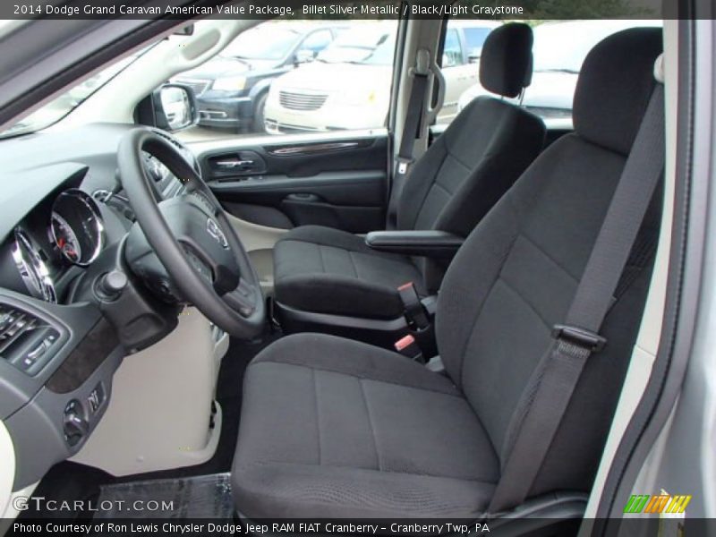 Billet Silver Metallic / Black/Light Graystone 2014 Dodge Grand Caravan American Value Package