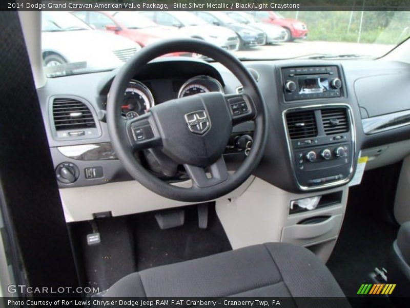 Billet Silver Metallic / Black/Light Graystone 2014 Dodge Grand Caravan American Value Package