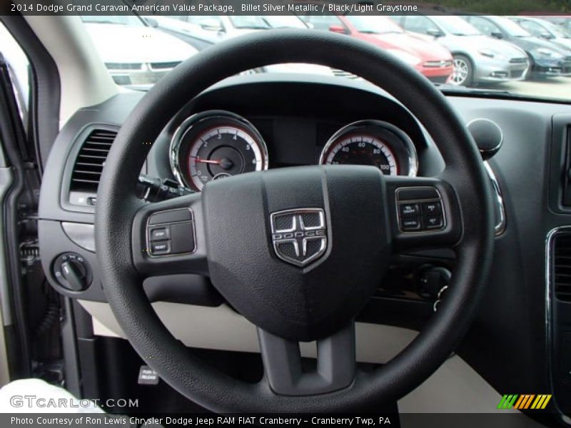 Billet Silver Metallic / Black/Light Graystone 2014 Dodge Grand Caravan American Value Package