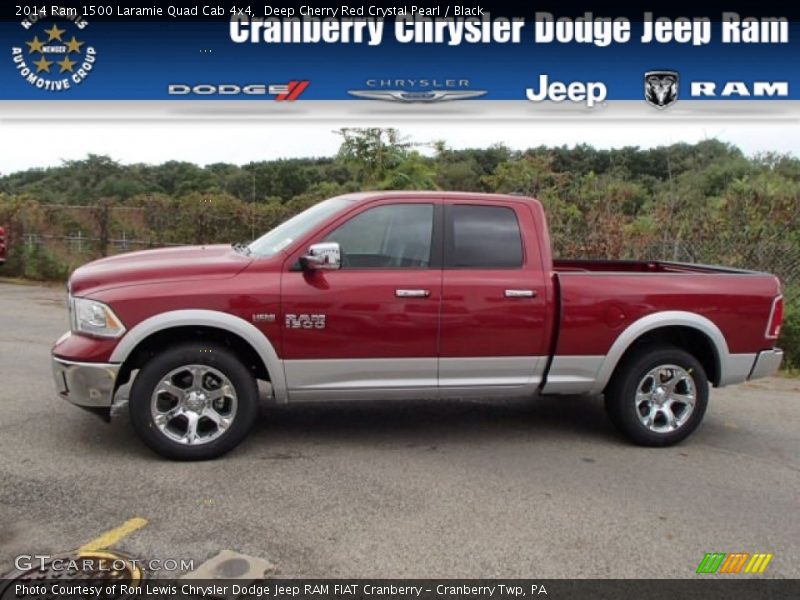 Deep Cherry Red Crystal Pearl / Black 2014 Ram 1500 Laramie Quad Cab 4x4
