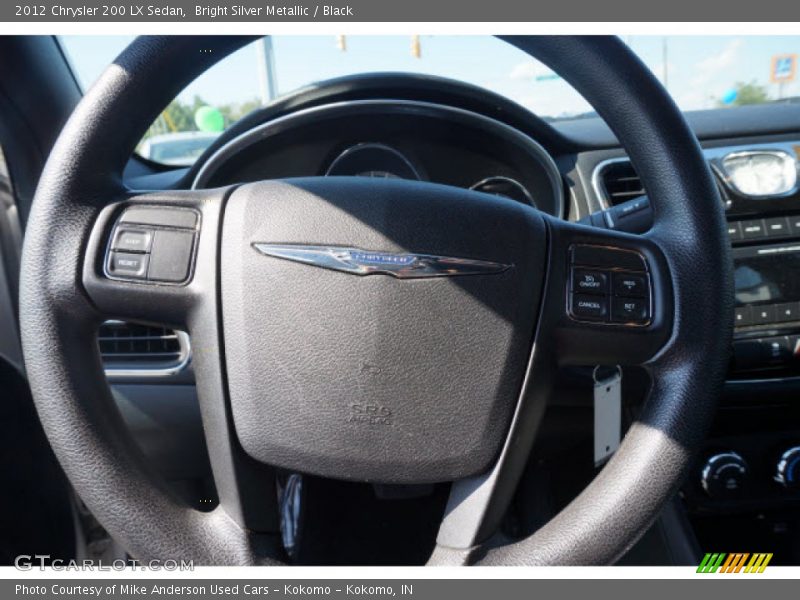 Bright Silver Metallic / Black 2012 Chrysler 200 LX Sedan