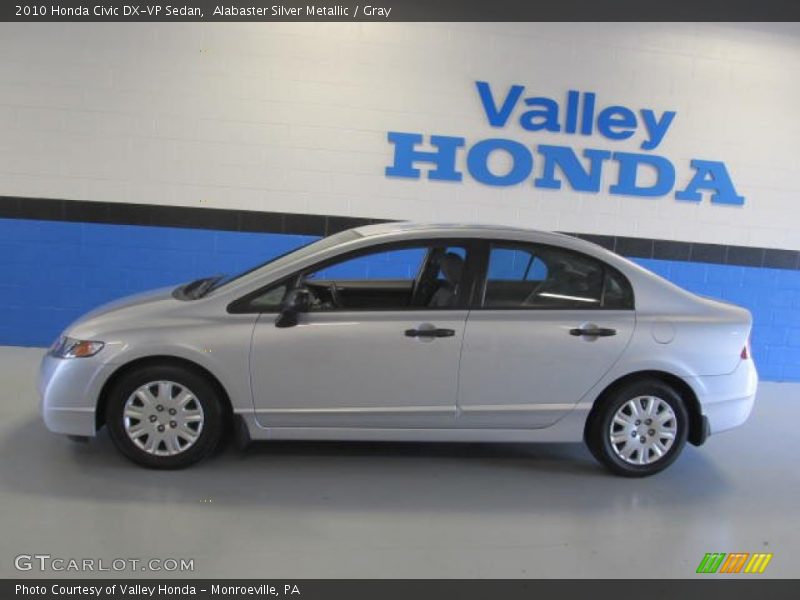 Alabaster Silver Metallic / Gray 2010 Honda Civic DX-VP Sedan
