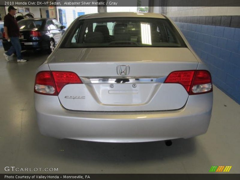 Alabaster Silver Metallic / Gray 2010 Honda Civic DX-VP Sedan