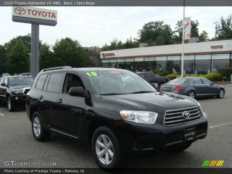 Black / Sand Beige 2010 Toyota Highlander V6 4WD
