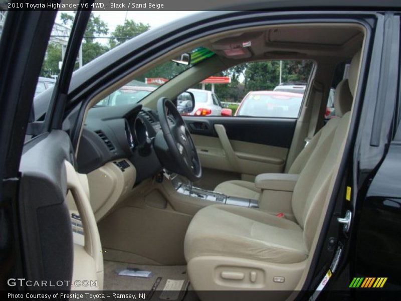 Black / Sand Beige 2010 Toyota Highlander V6 4WD