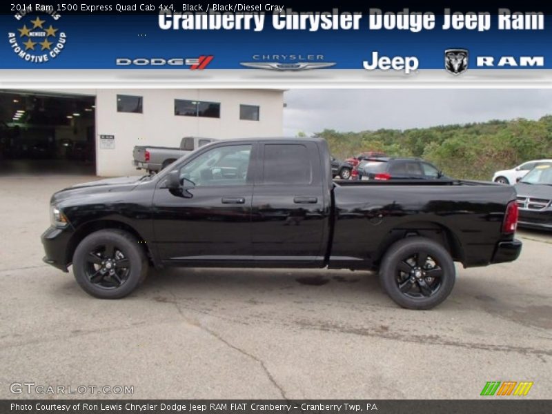 Black / Black/Diesel Gray 2014 Ram 1500 Express Quad Cab 4x4