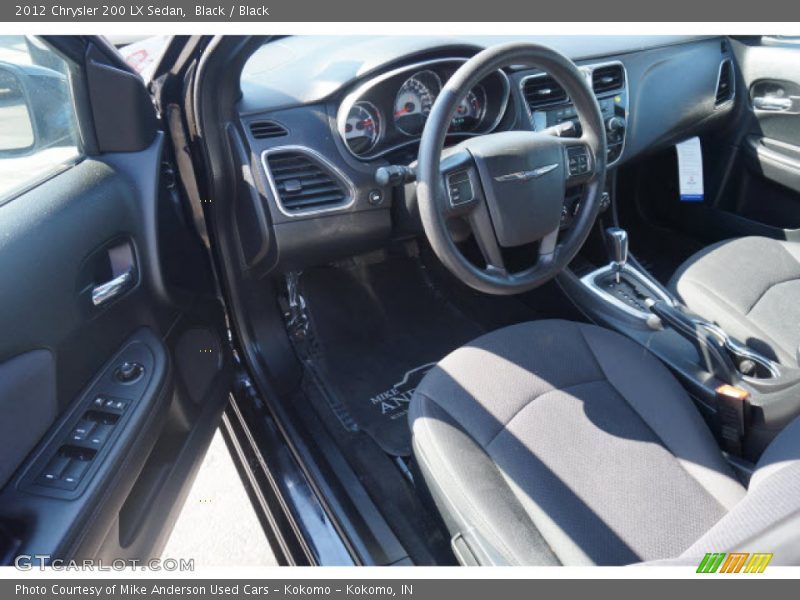 Black / Black 2012 Chrysler 200 LX Sedan