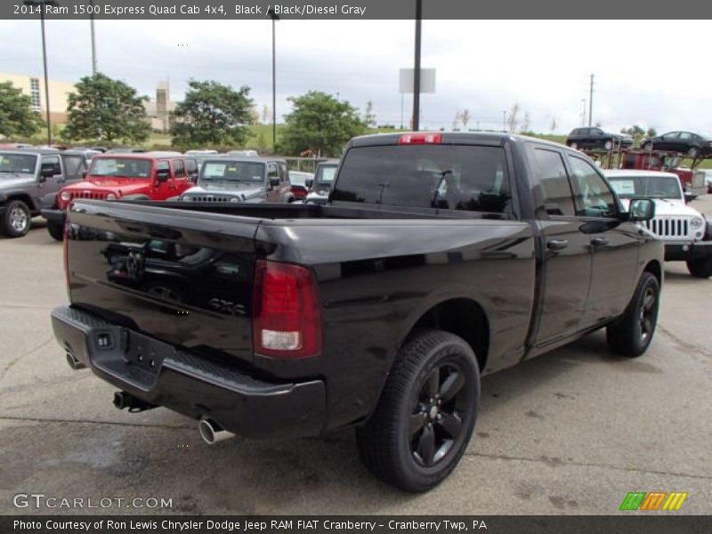 Black / Black/Diesel Gray 2014 Ram 1500 Express Quad Cab 4x4