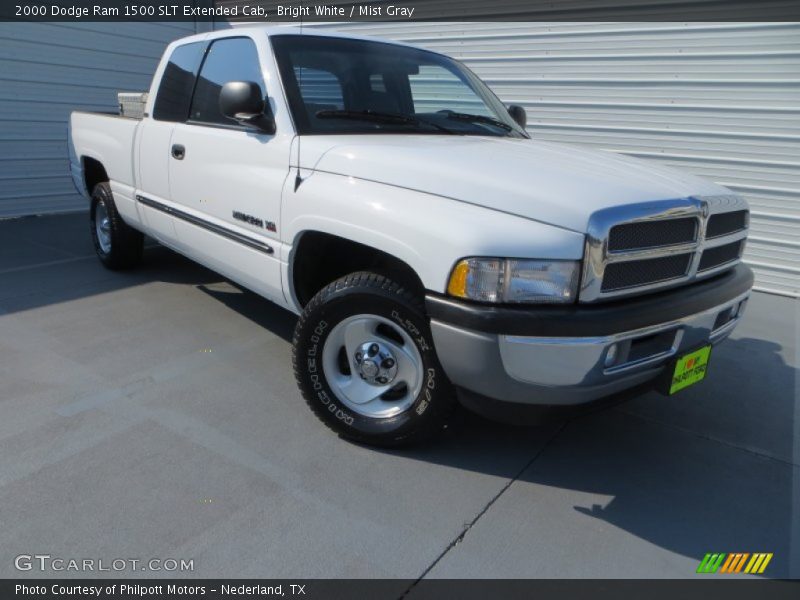 Bright White / Mist Gray 2000 Dodge Ram 1500 SLT Extended Cab