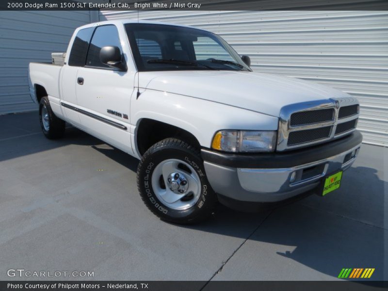 Bright White / Mist Gray 2000 Dodge Ram 1500 SLT Extended Cab