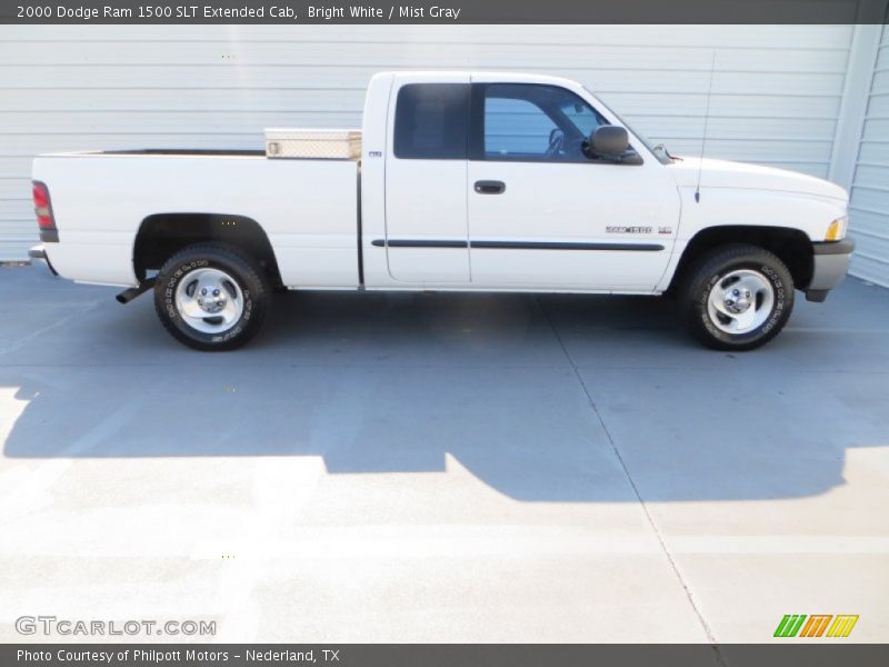 Bright White / Mist Gray 2000 Dodge Ram 1500 SLT Extended Cab