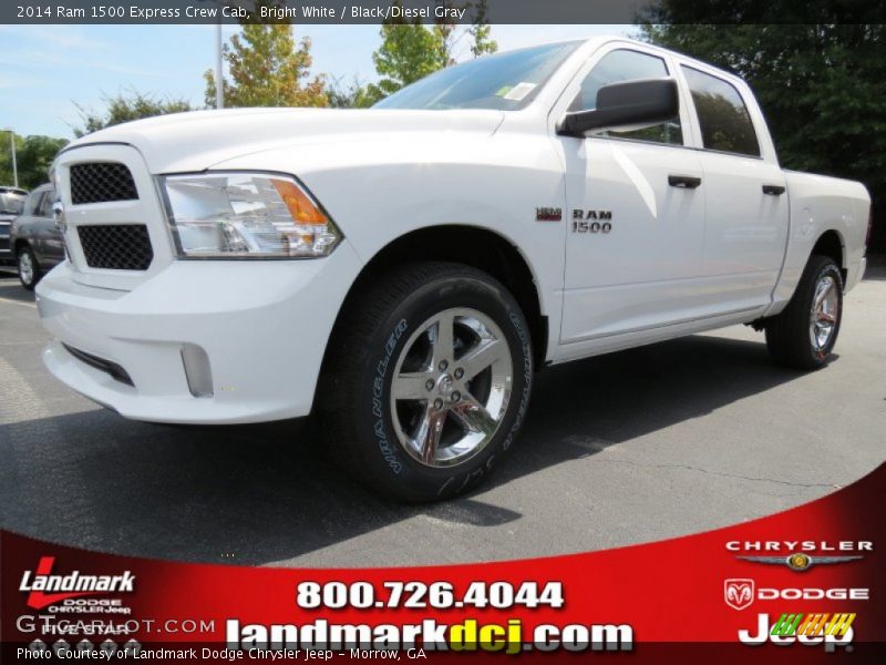 Bright White / Black/Diesel Gray 2014 Ram 1500 Express Crew Cab