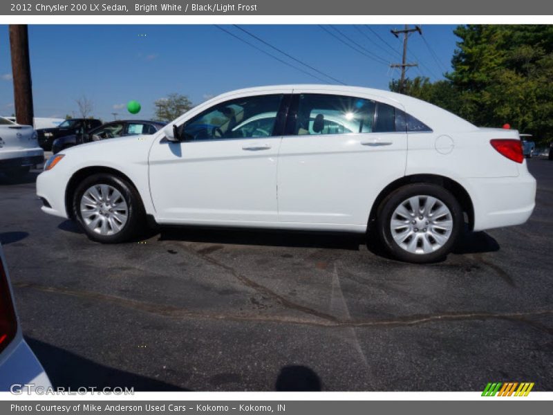 Bright White / Black/Light Frost 2012 Chrysler 200 LX Sedan