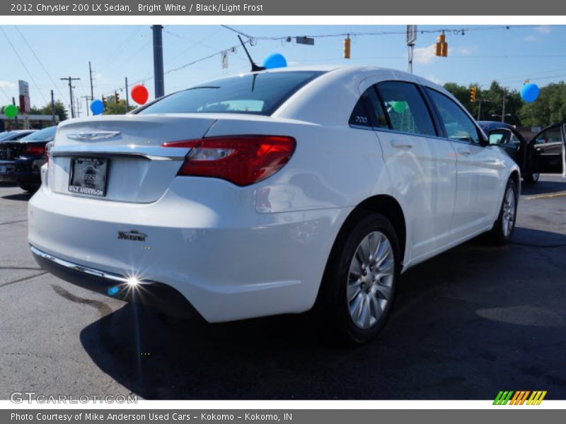 Bright White / Black/Light Frost 2012 Chrysler 200 LX Sedan
