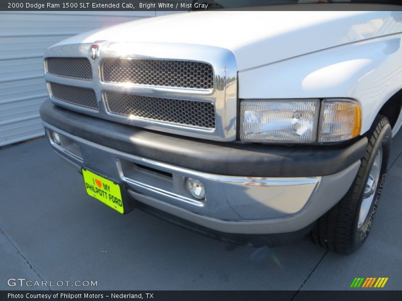 Bright White / Mist Gray 2000 Dodge Ram 1500 SLT Extended Cab