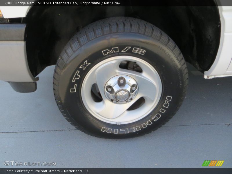 Bright White / Mist Gray 2000 Dodge Ram 1500 SLT Extended Cab