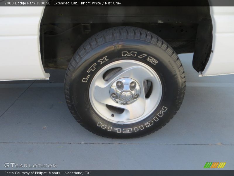 Bright White / Mist Gray 2000 Dodge Ram 1500 SLT Extended Cab