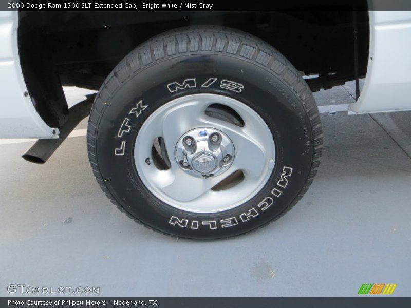 Bright White / Mist Gray 2000 Dodge Ram 1500 SLT Extended Cab