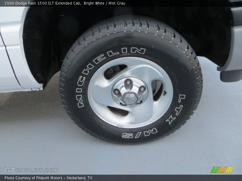 Bright White / Mist Gray 2000 Dodge Ram 1500 SLT Extended Cab