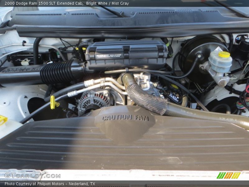 Bright White / Mist Gray 2000 Dodge Ram 1500 SLT Extended Cab