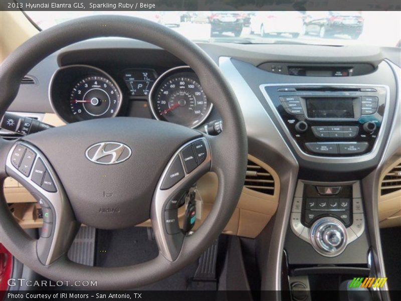 Sparkling Ruby / Beige 2013 Hyundai Elantra GLS
