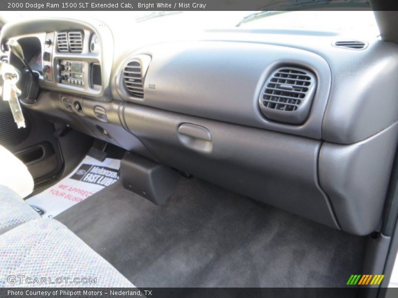 Bright White / Mist Gray 2000 Dodge Ram 1500 SLT Extended Cab