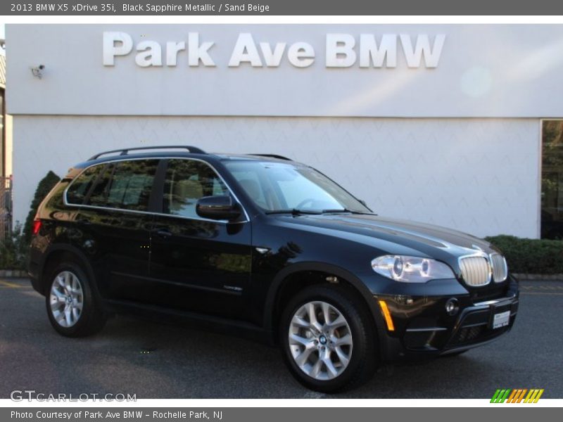 Black Sapphire Metallic / Sand Beige 2013 BMW X5 xDrive 35i