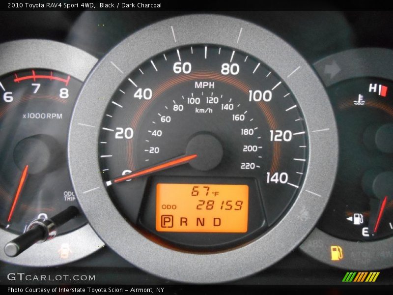 Black / Dark Charcoal 2010 Toyota RAV4 Sport 4WD