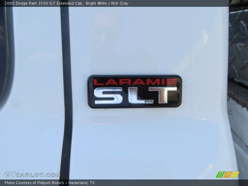 Bright White / Mist Gray 2000 Dodge Ram 1500 SLT Extended Cab