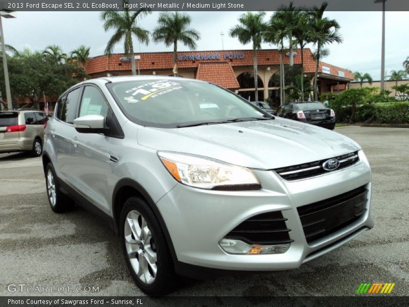 Ingot Silver Metallic / Medium Light Stone 2013 Ford Escape SEL 2.0L EcoBoost