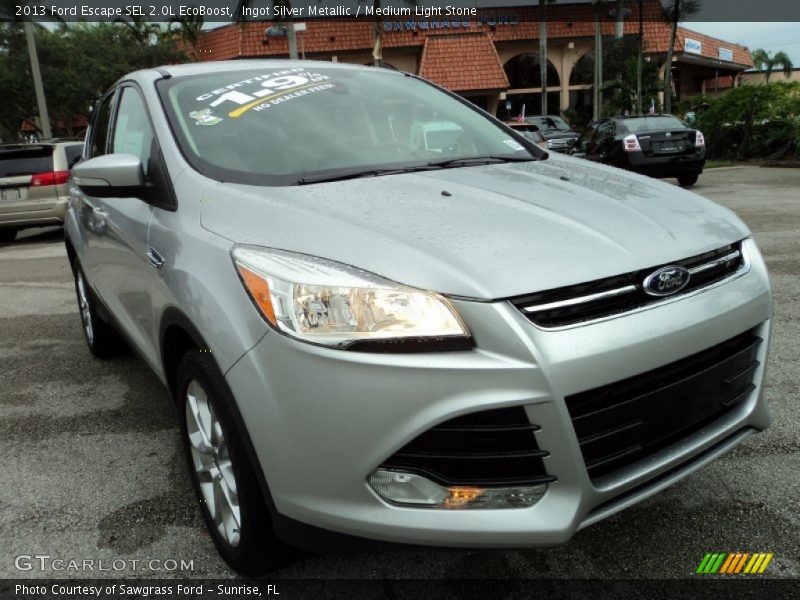 Ingot Silver Metallic / Medium Light Stone 2013 Ford Escape SEL 2.0L EcoBoost