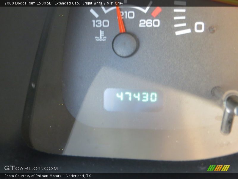 Bright White / Mist Gray 2000 Dodge Ram 1500 SLT Extended Cab