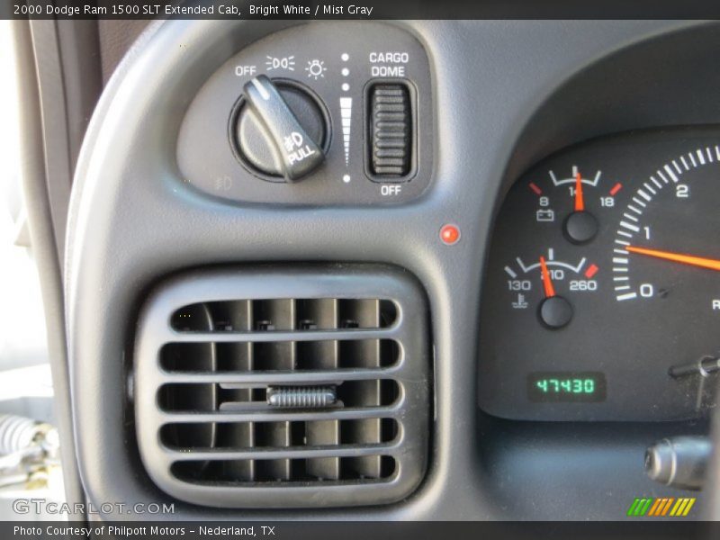 Bright White / Mist Gray 2000 Dodge Ram 1500 SLT Extended Cab