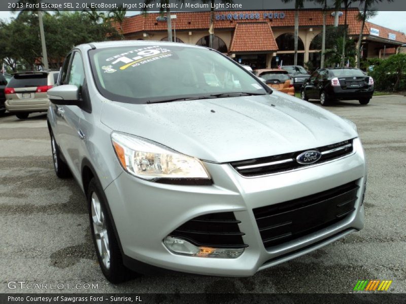Ingot Silver Metallic / Medium Light Stone 2013 Ford Escape SEL 2.0L EcoBoost