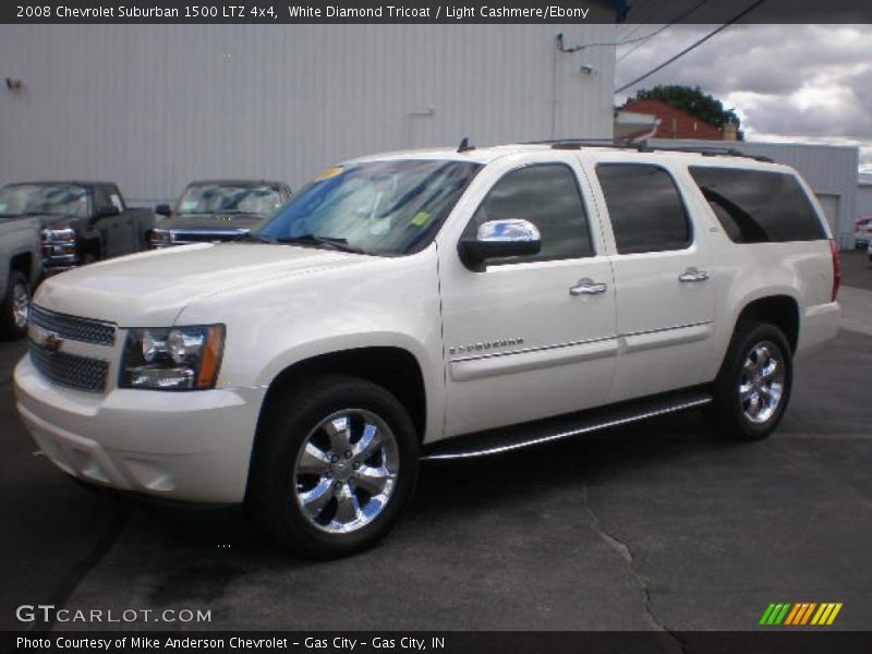 White Diamond Tricoat / Light Cashmere/Ebony 2008 Chevrolet Suburban 1500 LTZ 4x4