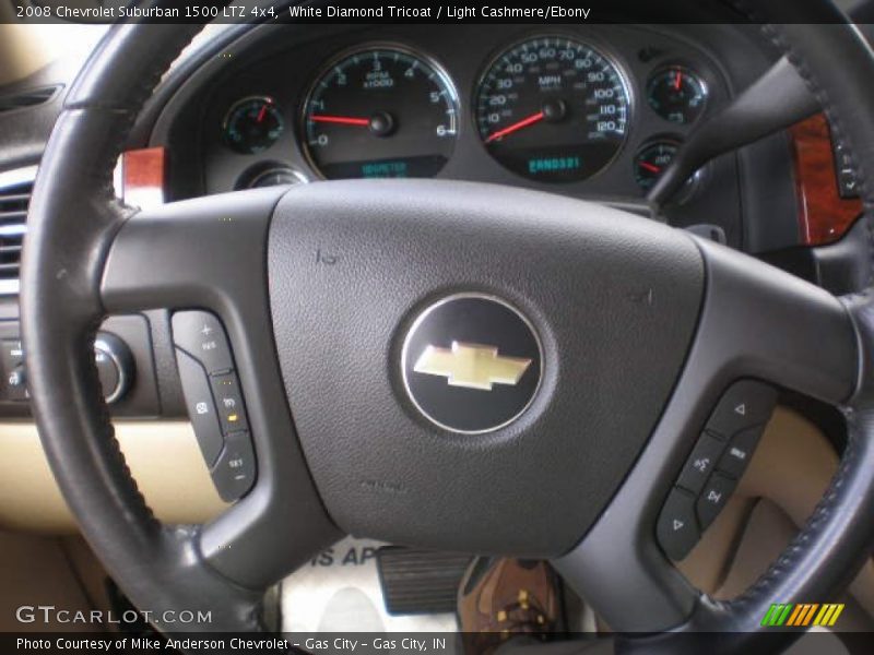 White Diamond Tricoat / Light Cashmere/Ebony 2008 Chevrolet Suburban 1500 LTZ 4x4