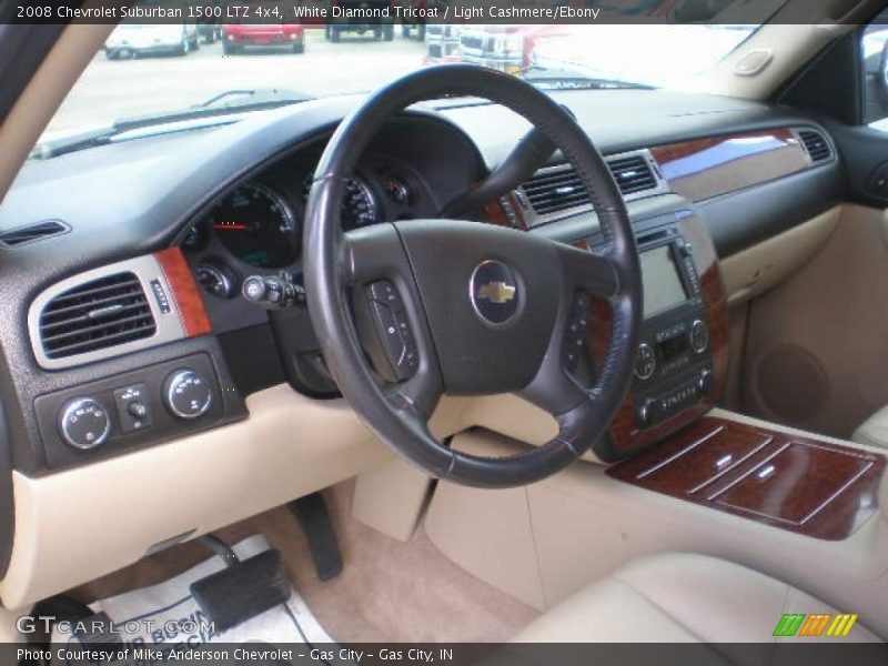 White Diamond Tricoat / Light Cashmere/Ebony 2008 Chevrolet Suburban 1500 LTZ 4x4