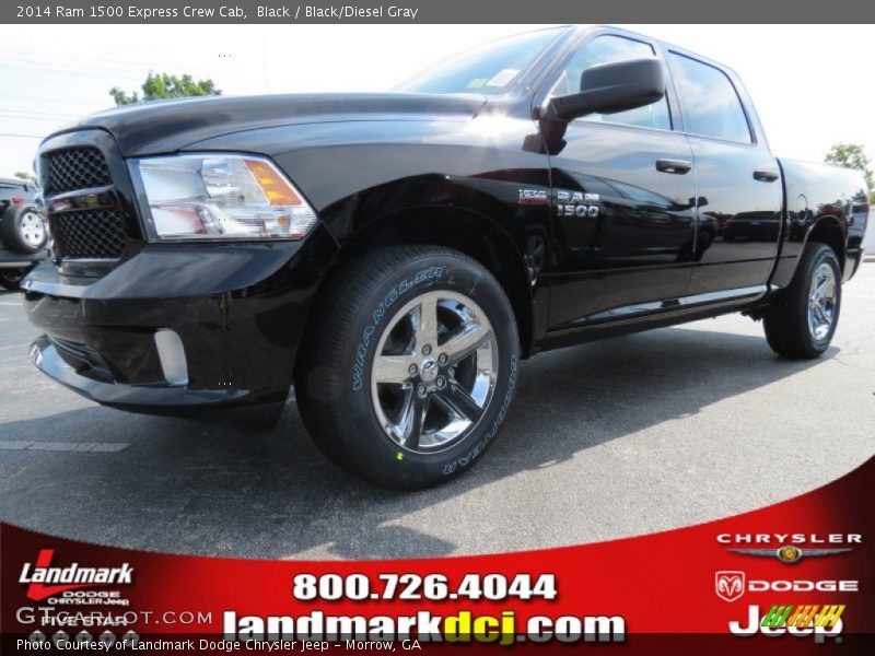 Black / Black/Diesel Gray 2014 Ram 1500 Express Crew Cab